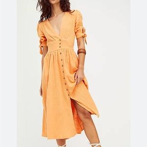 Free People Love of My Life Dress in Apricot